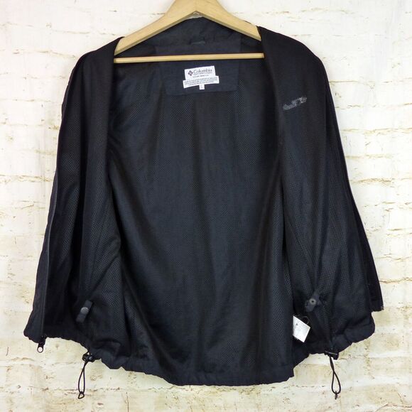 Columbia Ripstop Vest Mens L Black Full Zip Nylon Outdoor Hiking Techwear VTG - Picture 10 of 14